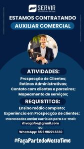 Vaga para Auxiliar Comercial