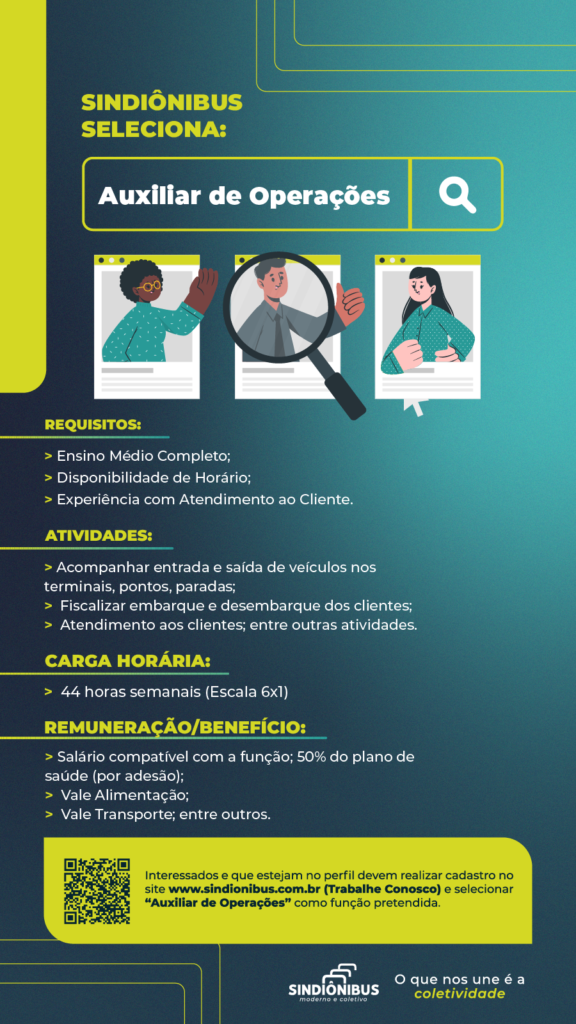 Vaga para Auxiliar de Operações