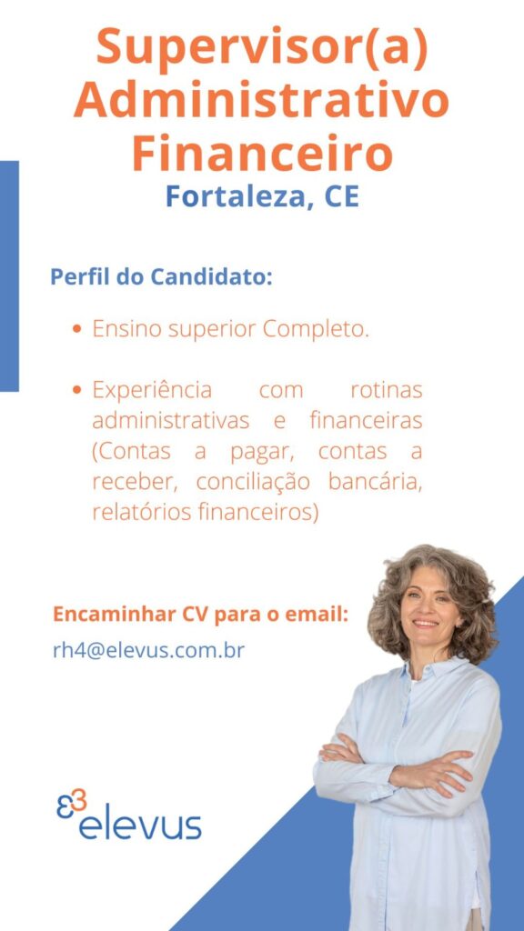 Vaga para Supervisor Administrativo