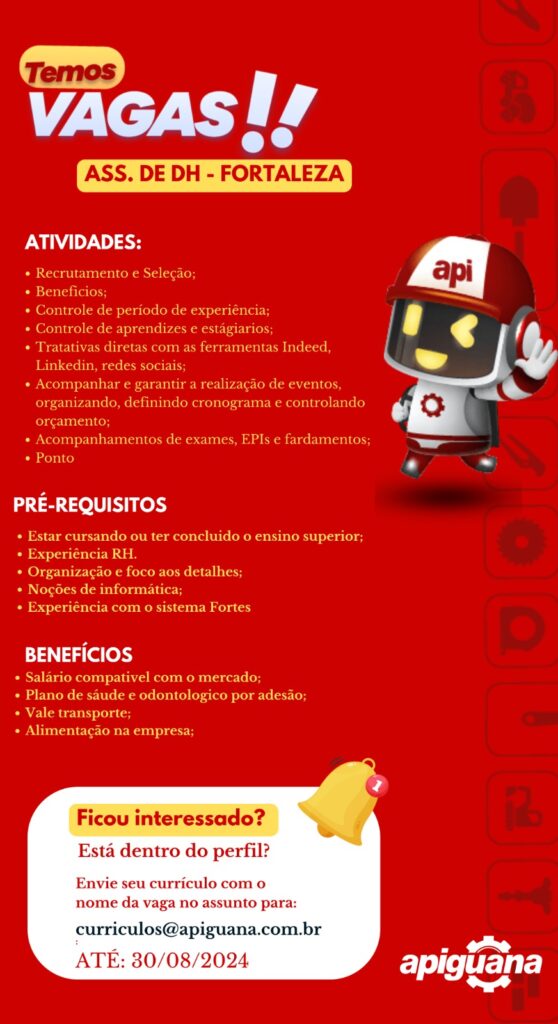 Vaga para Assistente de RH