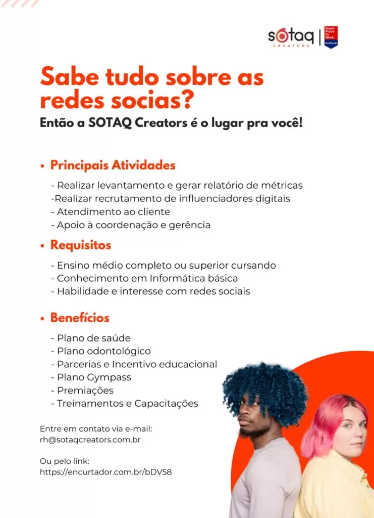 Vaga para Social Media