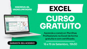 Curso Gratuito de Excel com Certificado e Material Didático