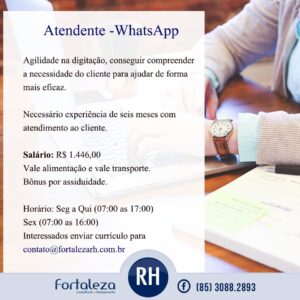 Vaga para Atendente