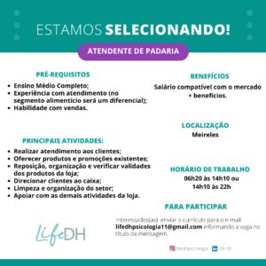 Vaga para Atendente