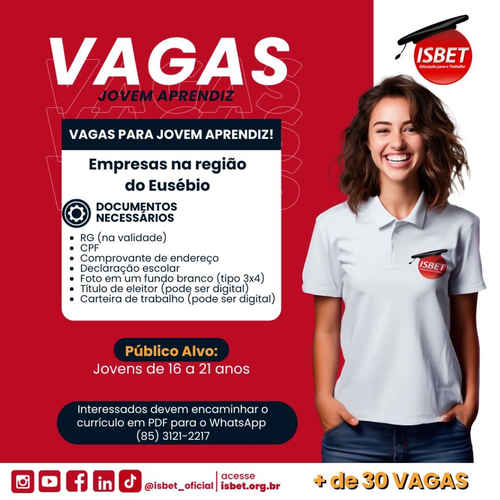 VAGA PARA JOVEM APRENDIZ