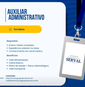 Vaga para Auxiliar Administrativo