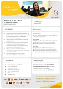 Vaga para Analista de Recursos Humanos