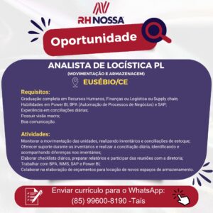Vaga para Analista de Logística