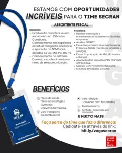 Vaga para Assistente Fiscal