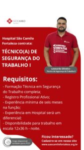 Vaga para Técnico em Segurança do Trabalho