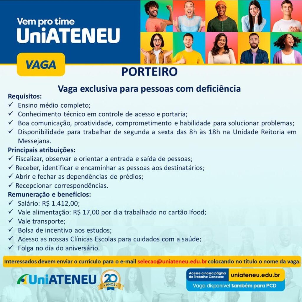 Vaga para Porteiro 