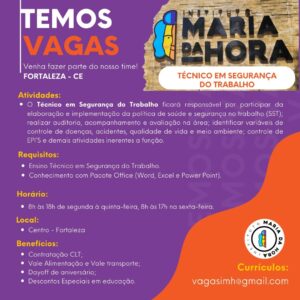 Vaga para Técnico em Segurança do Trabalho