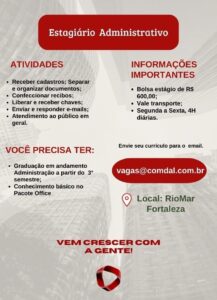 Vaga de Estágio Administração