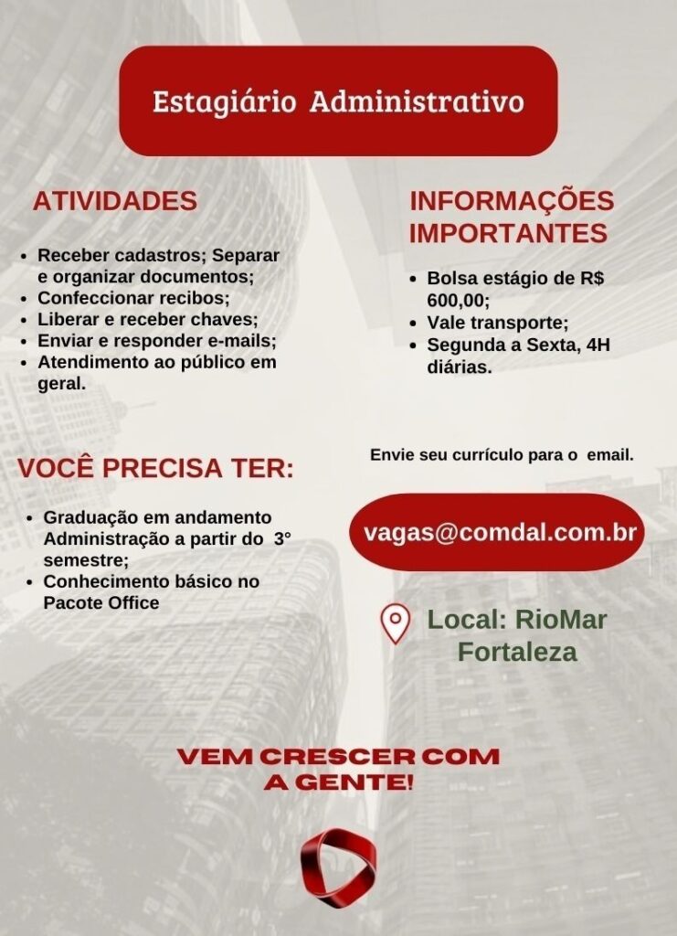 Vaga de Estágio Administração 