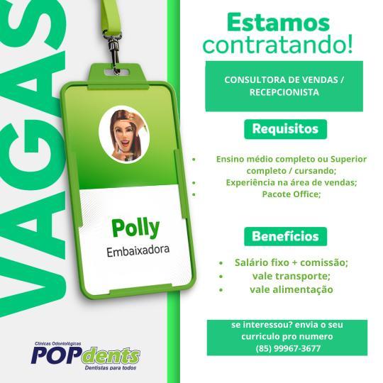 Vaga para Recepcionista 