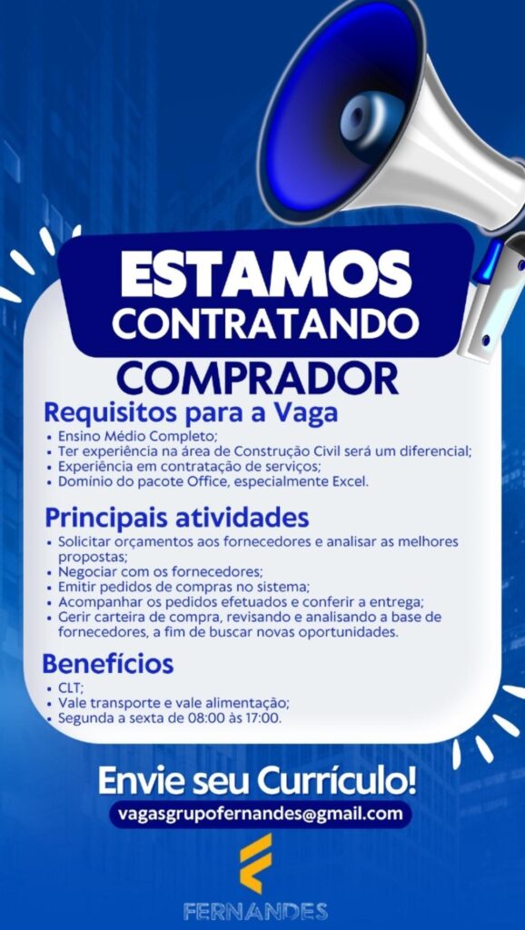 Vaga para Comprador 