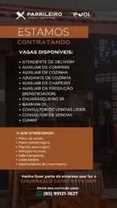 Diversas vagas para Restaurante