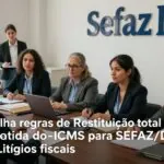 Sefaz DF detalha regras de Restituição total ou parcial do ICMS para SEFAZ/DF em litígios fiscais