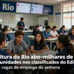 Prefeitura do Rio abre milhares de oportunidades nos classificados do Edimilson: veja as vagas de emprego da semana de 28 de setembro a 2 de outubro